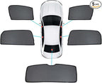 Car Magnetic Sun Protection Curtain 5PCS Suitable for BMW 5 Series Sedan F10 2011 2012 2013 2014 2015 2016 UV Protection, Insect Screen, Rear Passenger Side Window Visor-Black by BoxCheer