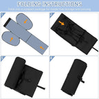 Padded Car Seat Travel Bag Compatible with Doona Car Seat Stroller | Car Seat Travel Bag with Lockable Zipper, Foldable Gate Check Bag for Airplane, Travel for Baby Essentials(Midnight Black) - Image 5