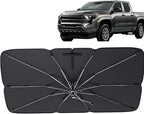 Windshield Sun Shade Umbrella for Toyota Tacoma 2001-2026 | Windshield Sun Shade Foldable Umbrella Reinforced 10-Rib Frame UV Block Protection Front Window Car Sun Shade by Unknown