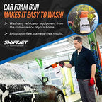 SwiftJet Car Wash Foam Gun + Microfiber Wash Mitt - Foam Cannon Works with Any Soap - Garden Hose Car Foam Sprayer - Car Wash Kit - Car Accessories Foam Blaster (Orange Foam Gun with Mitt) - Image 3