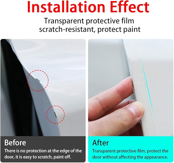 Storystore Car Door Edge Guard, 2 in x 33 Ft Clear Door Edge Protector | Self-Adhesive Protective Strip for Door Edges, Door Sills, Bumpers, Scratch and Chip Protection - Image 4