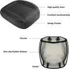West Llama Linen Front Car Seat Cover Protector Anti-Slip Bottom Seat Cover Fits 95% of Vehicles,Wrapping Around The Bottom,Triangular Pattern(Black-2Pcs) - Image 6