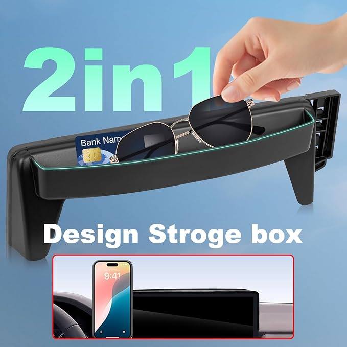 Magnetic Phone Holder for Honda Accord 2023 2024 2025 2026 EX-L Hybrid/ Touring Hybrid/ Sport Hybrid/ Sport-L Hybrid [Fits 12.3-Inch Screen Only] for Magsafe Car Cell Phone Mount with Storage Box - Image 6