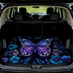 Car Trunk Mat for SUV, 29"x39" Cute Purple Butterfly Cargo Liner Protector | All Weather Universal Cargo Liners for Dogs, Car Accessory for SUVs/Sedan/Wagons, Durable Non-Slip Washable Rear Cargo Mat by Unknown