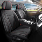 Car Seat Covers Full Set Custom Fit for Honda Fit 2006-2020 , Black&Red | Premium Faux Leather, Waterproof, Anti-Slip, Airbag Compatible, Breathable, Car Seat Protectors, 2 Rows 5 Seats by Unknown