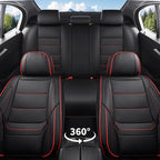 Car Seat Covers Full Set Custom Fit For Toyota Sienna 2021-2026, Black&Red | Lumbar Support, Premium Faux Leather, Breathable, Anti-Slip, Airbag Compatible, Waterproof, Car Seat Protectors, 2 Row-5Seat - Image 2