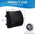 SAIREIDER Comfortable Lumbar Support Pillow for Office Chair, Memory Foam Back Support Pillows for Car、Gaming Chair、 Home Chair, Back Pain Relief Improve Posture, Double Adjustable Straps(Black) - Image 6