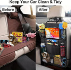 Car Backseat Organizer, Kids Seat Pockets, Back Seat Protector, Durable Strong Straps, Touchable Tablet Holder, Easy Wash, 10 Storage Pockets, 2 Pack Set - Image 7