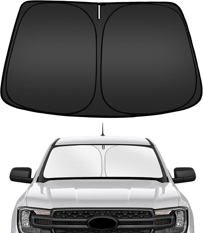 ARISMOTOR Windshield Sun Shade for Ford Ranger 2019-2025 2026 | Custom Fit, Foldable, Front Window Sunshade Sun Visor Protector, Block UV Rays, Keep Car Cooler by ARISMOTOR