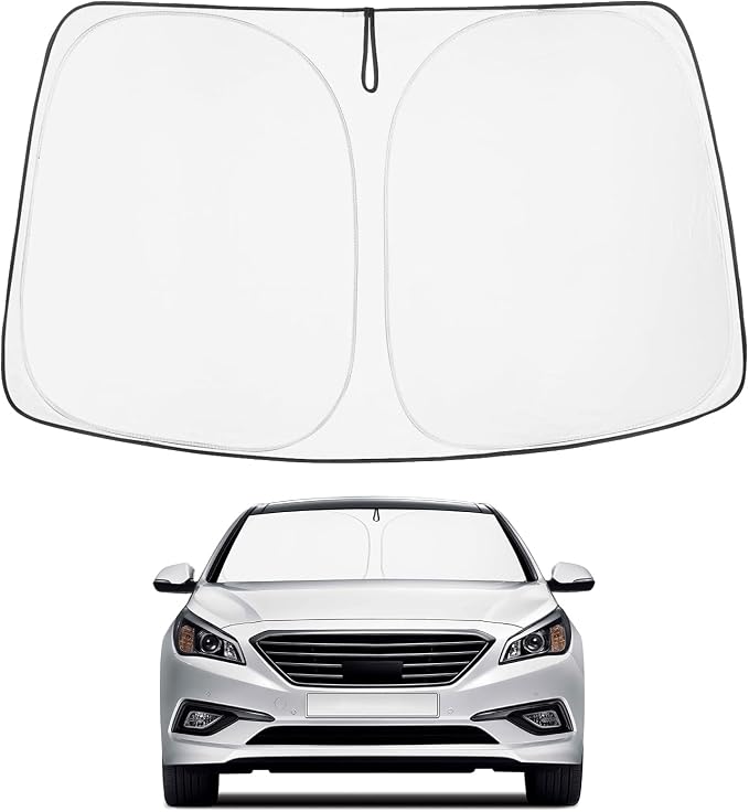 Proadsy Custom Fit Car Windshield Sun Shade for 2015-2019 Hyundai Sonata | 240T Heat Shield, Drops Temp 54°F, Blocks 99% UV, Prevents Dashboard Cracking, Summer Parking & Beach Trips, Easy Twist-Fold by Proadsy
