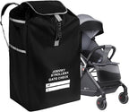 Stroller Bag for Airplane Gate Check, Universal Stroller Travel Bag & Car Seat Bag for Air Travel, Foldable Water Resistant Travel Essentials with Adjustable Shoulder Straps,Black by JOSIVIKY