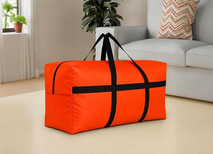 DoYiKe Extra Large Storage Duffle Bag, Duffel Bag for Travel Orange 100L - Image 8