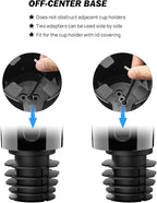 JoyTutus Car Cup Holder Expander, Automotive Cup Attachable Tray with 360° Rotation,Large Cup Holder Adapt Most Regular Cups with 18-40 oz, fit in 2.75-3.25 inch Car Holder - Image 4