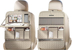 XDV Car Seat Organizers,Multi-functional Back Seat Protectors, Storage Pouches, and Tray Holders (for Cars, Kids, Seat Back and Rear Seats) (Woven Beige, 2 Pcs) by Unknown