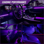 Ambient Lighting Car Led Lights Interior,43.3’’ USB Powered Acrylic Neon Flexible Strip Fiber Optic LED Ambient Lighting Kits with Remote APP, RGB Music Lights Sync for Inside car Dashboard - Image 9