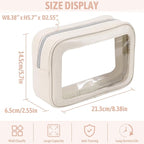 YOPCDJ 3PCS Clear Toiletry Bag,TSA Approved Travel Makeup Pouch with Zipper for Cosmetics and Toiletries，Diaper Bag Organizer Pouch Set,Women's Purse Organizer and Clear Car Bag - Image 2