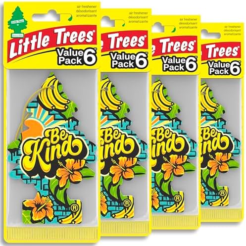 LITTLE TREES Car Air Freshener | Hanging Tree Provides Long Lasting Scent for Auto and Home | 24 Air Fresheners |Be Kind by LITTLETREES