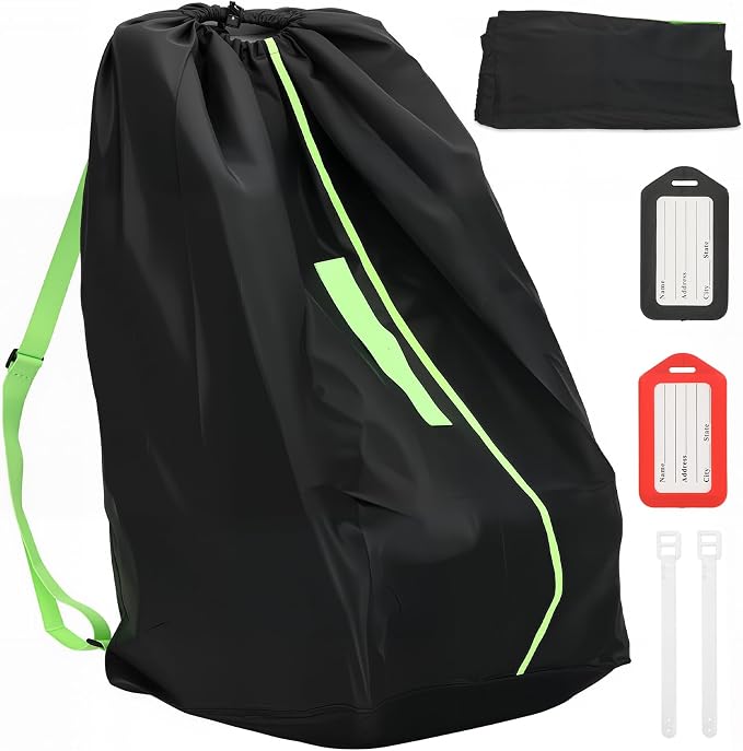 Saranna Car Seat Travel Bag for Airplane: Car Seat Bags for Air Travel Fit All Car Seats, Infant Carriers & Booster Seats,Large Car Seat Bags for Air Travel with Shoulder Straps and 2pcs Luggage Tags by Saranna