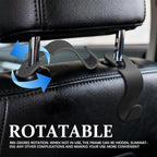 4PCS Car Seat Headrest Hooks, Purse Hook for Car | Car Headrest Hidden Hook, Car Interior Accessories Multi-Use Portable Headrest Organizer Holder for Purse Handbag Coats - Image 8