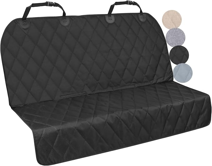 VIVAGLORY Dog Seat Cover Pet Seat Protector, Large, Black | Backseat Cover for Car Suv & Truck, Back Rear Backseat Bench Protector by VIVAGLORY