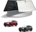 KUST Windshield Sun Shade Umbrella for 【2022-2026 Jeep Grand Cherokee】 | Beige and Black | Foldable Sunshade with Bendable Handle | Blocks Heat & UV Scratch Resistant Keep Car Cool Sunshield by KUST