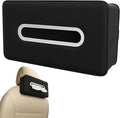 Upgraded Car Tissue Holder, Premium PU Leather Backseat Tissue Case Holder for 100-150 Regular Size Tissues,Foldable Tissue Holder 9.45 × 5.24 × 3.54 in, Black by Wlitinzsen