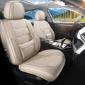 Car Seat Covers Full Set Fit For Toyota RAV4 Hybrid 2016-2026, Beige | Lumbar Support, Premium Faux Leather, Breathable, Anti-Slip, Airbag Compatible, Waterproof, Car Seat Protectors, 2 Row-5Seat by Unknown