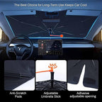 Funny Skull Car Windshield Sun Shade Umbrella Automotive Windshield Sunshade Foldable Front Car Accessories Interior Decor to Keep Vehicle Cool for Most Vehicles 57'' X 30'' - Image 6