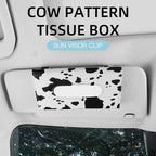 Cow Print Car Accessory for Women, Premium Tissues Holder, Car Napkins Box | Effortless Paper Refill, Chic Interior Decor, Cute Car Essentials for Women, Napkin Dispenser Fits SUV, Car & Truck - Image 2