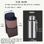 Large Car Cup Holder Expander Water Bottles, Big Drinks Holder Bag(Brown) | Fits Large 24/36/40/46oz Water Bottles,- Universal Auto Vehicle for Cars, SUV & Truck RV's golf-carts - Image 3