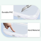 Clear Hard Shell Zipper Case,3PCS Transparent Clear Zipper Pouches,Hard Side Plastic Case Set,Portable Travel Storage Organizer Bins - Image 5