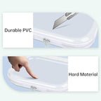 Clear Hard Shell Zipper Case,3PCS Transparent Clear Zipper Pouches,Hard Side Plastic Case Set,Portable Travel Storage Organizer Bins - Image 5