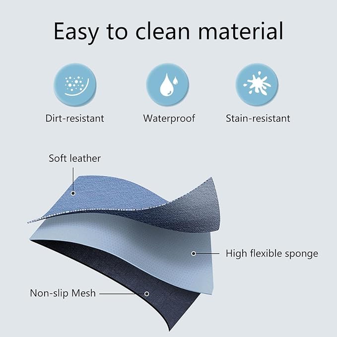 TOPABYTE Seat Back Kick Protector for Tesla Model Y Model 3 Model S Model X | Scratchproof Leather Backseat Mats for Kids & Pets Wear-Resistant Back Seat Cover with Extra Organizer Pocket 2 PCS - Black - Image 9
