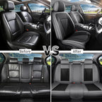 Car Seat Covers Full Set Fit For Hyundai Tucson 2005-2026 ,Gray&Black | Premium Faux Leather, Waterproof, Anti-Slip, Airbag Compatible, Breathable, Car Seat Protectors, 2 Rows 5 Seats - Image 6