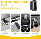Tumecos Car Glasses Clip Sunglasses Holder Clip Glasses Box Sunglasses Clip Card Glasses Accessory Ticket Card Clip (Black 2) - Image 3