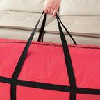 Extra-large Tarp Storage Bag (Red, 21Gal/80L) | Double Zipper, Moisture Resistant and Dustproof, Lightweight Foldable for Moving, Travel, Camping, and Seasonal Organization - Image 3