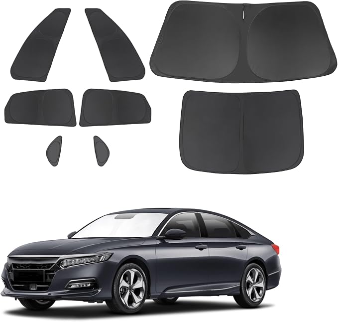 TINGLU Window Shades for Honda Accord 2023-2026 Accessories Car Side Full Windows Windshield Sun Shade Sun UV Rays & Privacy Protection for Camping,Napping,and Relaxing 8PCS by TINGLU