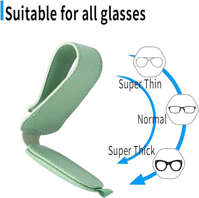 Yuoyar 2 Packs Magnetic Sunglass Holder for Car Visor (Green) | Magnetic Interior Car Accessories - Image 5