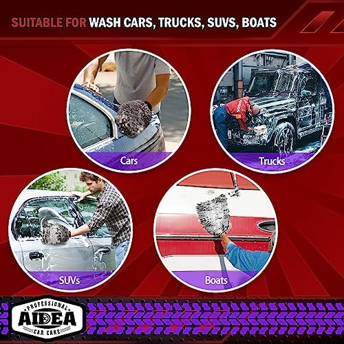 AIDEA Car Wash Mitt Microfiber, 1PK, Car Wash Brush, Grey, 7.12''X10.14'' - Image 7