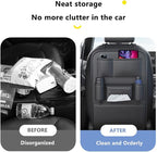 Tumecos Car Backseat Storage Bag,Seat Back Organizer with Tissue Box,Multifunctional Kick Mat,Backseat Protector Cover Pad,Large Capacity Seat Back Storage Hanging Bag(Style A) - Image 4