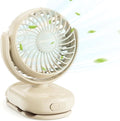 Momcozy Portable Stroller Fan with Clip, 4-Speed Mini Cooling Fan, 0.26 Lb | Ultra-Light Rechargeable Design, Gaps ≤ 4.5 mm, Rotating Handheld Cooling for Carriers, Backpacks and Tables by Momcozy