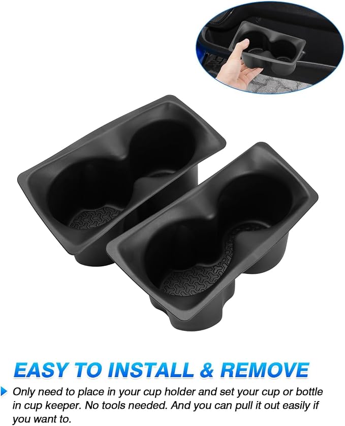 Autorder Door Side Cup Holder Insert for 2019-2025 Dodge Ram 1500 2500 3500 Accessories Water Cup Holders Door Organizer Handle Pocket Tray - Image 7