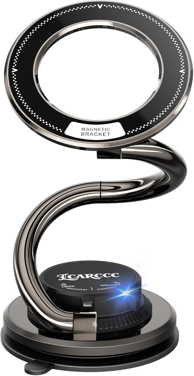 MagSafe Phone Mount, 175mm Long Arm Dashboard Holder | Full Phone Visibility – Designed for Large Dashboard Displays Without Blocking Your Screen by LCARCCC