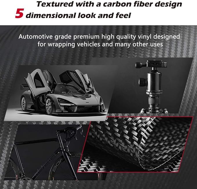 CloudBuyer Universal Car Door Edge Protector, Carbon Fiber 5D Gloss Black Vinyl Wrap Film with Anti-Collision Protection for Most Vehicles (33Ft x 2In, Black) - Image 5