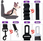 COOYOO Dog Seat Belt,3 Piece Set Retractable Dog Car Harness Adjustable for Vehicle Nylon Pet Safety Heavy Duty & Elastic - Image 4