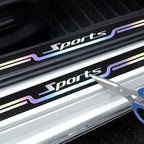 4PCS Car Door Sill Protector, Sport Anti-Slip Vehicle Door Edge Scratch Protection, Self-Adhesive Automotive Entry Guard Decoration Sticker, Universal for SUV RV Truck (Black) - Image 3