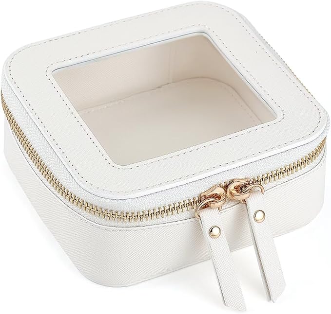 Small Clear Makeup Bag Travel Cosmetic Case, Portable Make Up Organizer Traveling Compact Car Bag for Essentials Transparent Toiletry Bag with Zipper - Image 2
