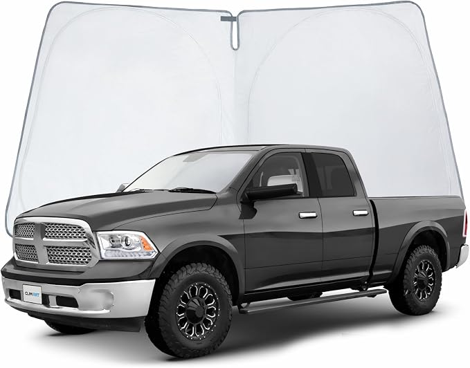 2009-2018 Dodge Ram 1500 Windshield Sun Shade, Protect Auto from Heat Damage and Keep Cool, Compact Foldable, Sunshade for Front Window, CLIM ART, Car Accessories - WS4001 by CLIMART