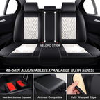 Fit for Toyota Yaris Seat Covers 2007-2020,Premium Leather, 360° Full Protection, Thick Padding & Memory Foam, Waterproof & Stain-Resistant Car Seat Cover Full Set (5 Seat,Cream White) - Image 7
