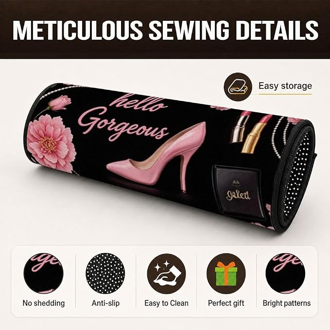 Car Trunk Mat for SUV, 29"x39" Hello Gorgeous Pink Cargo Liner Protector | All Weather Universal Cargo Liners for Dogs, Car Accessory for SUVs/Sedan/Wagons, Durable Non-Slip Washable Rear Cargo Mat - Image 3